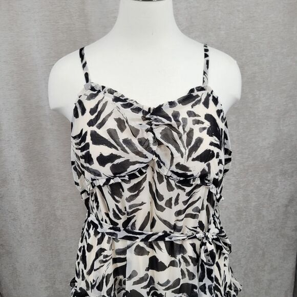 Alexis for Target Botanical Sleeveless Tiered Ruffle Dress Women's Plus Size 3X - Picture 10 of 14